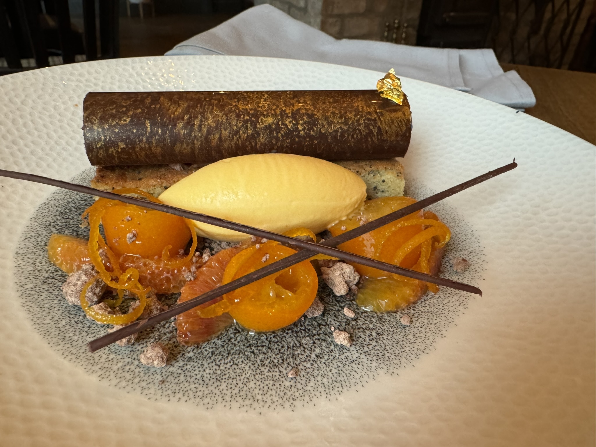 AFTERS: Chocolate - 64% Madagascan chocolate, blood orange, kumquat and coffee. Image: Iain Smith